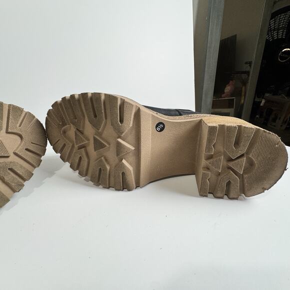 FREE PEOPLE Mel Slouch Boots Women’s Black Leather Size 6.5 Boho Western Chic - Picture 8 of 9